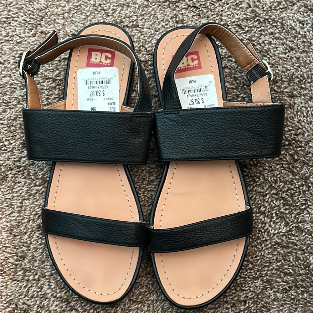 BC Black Sandals